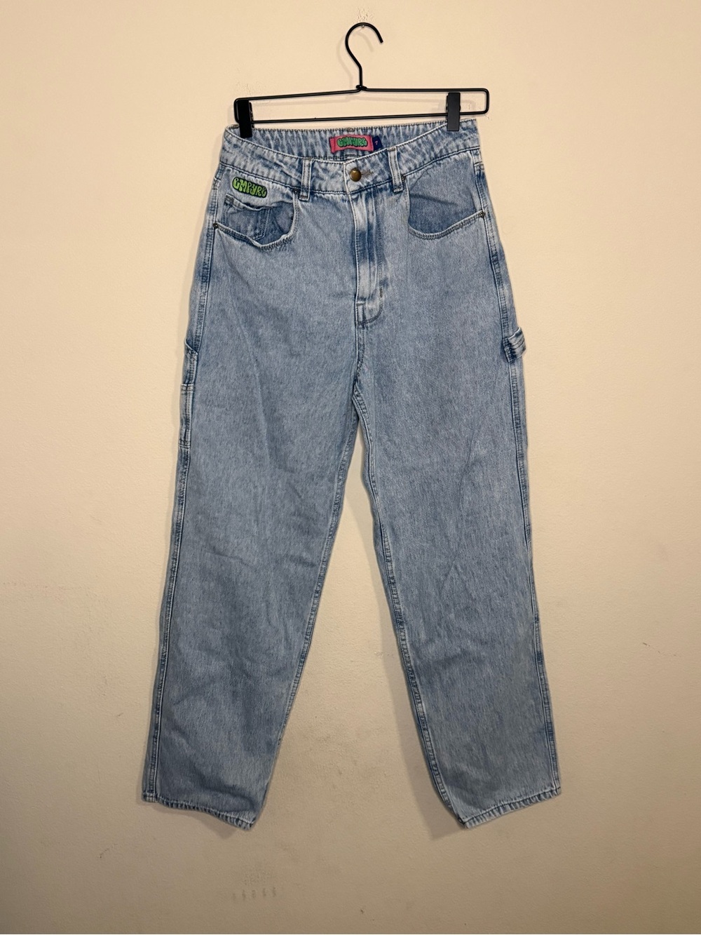 Empyre Tori Relax Loose Fit Gray Baggy High Rise Jeans Women's Size 7